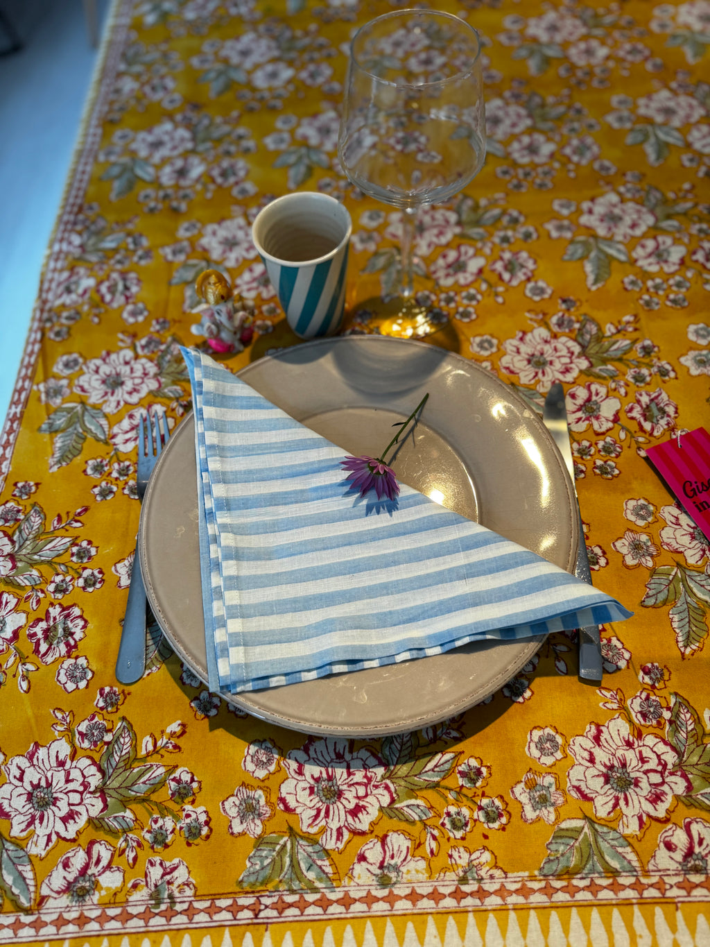 Set de 2 serviettes de table dépareillées
