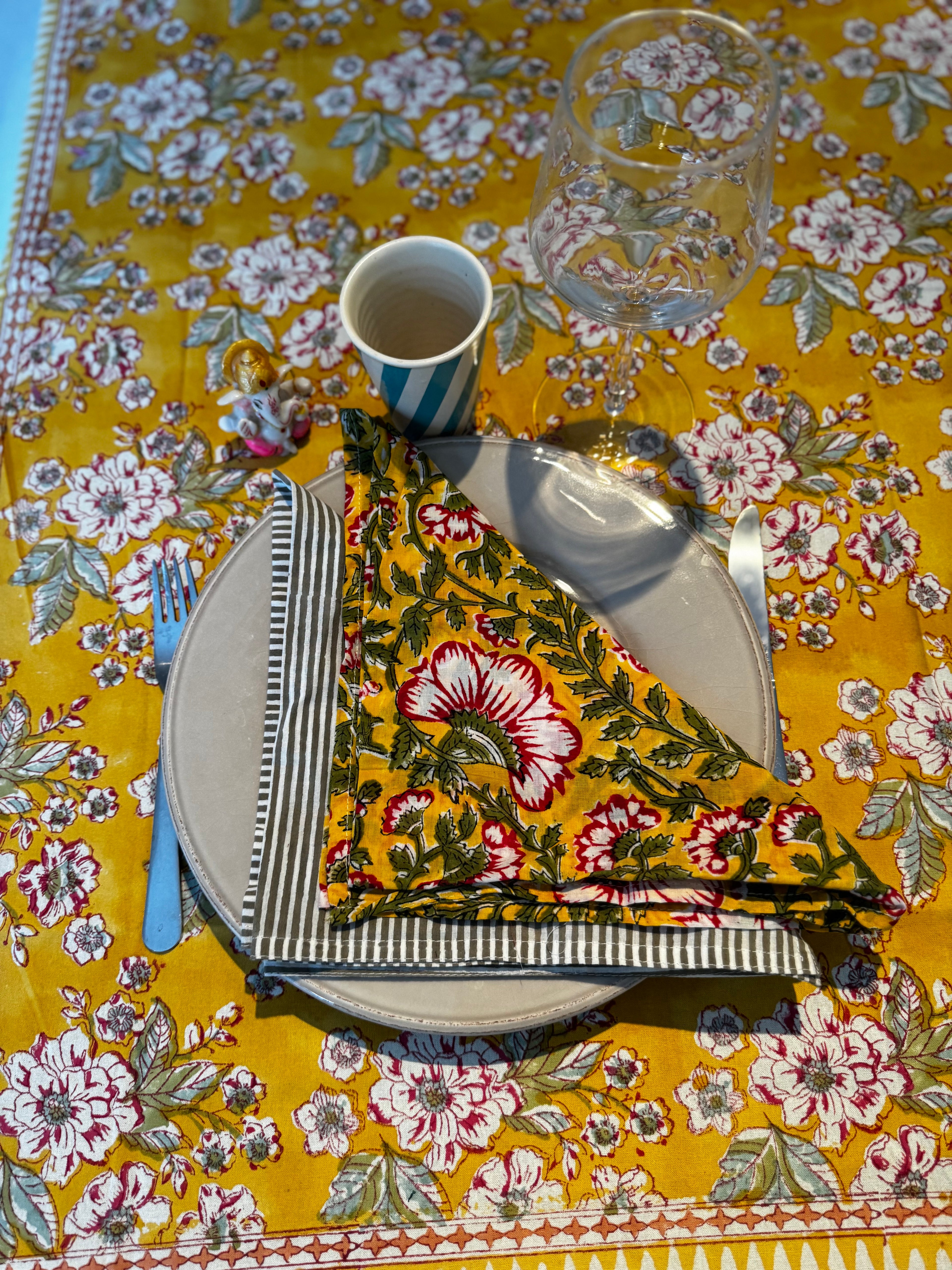 Set de 2 serviettes de table dépareillées