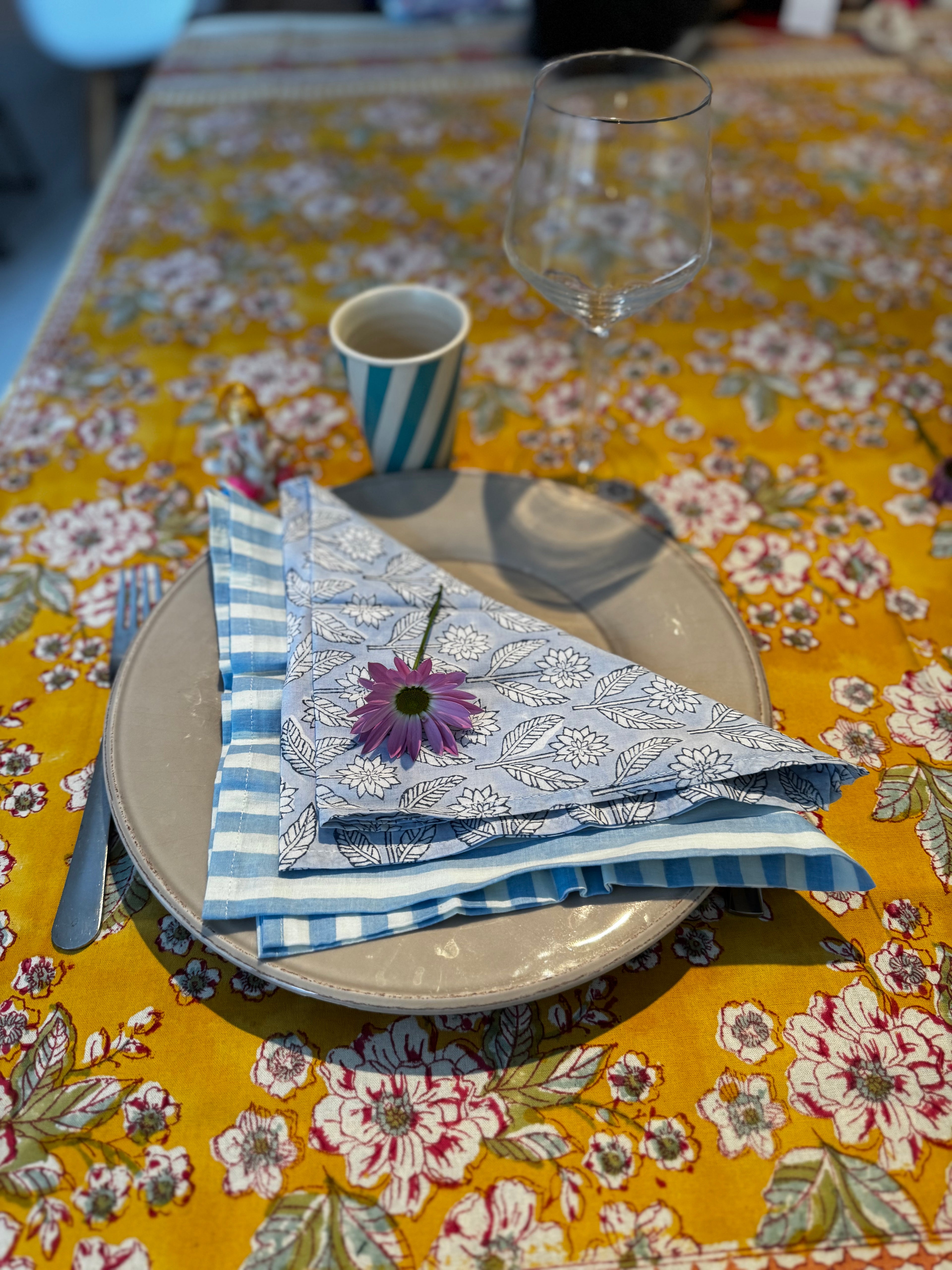 Set de 2 serviettes de table dépareillées