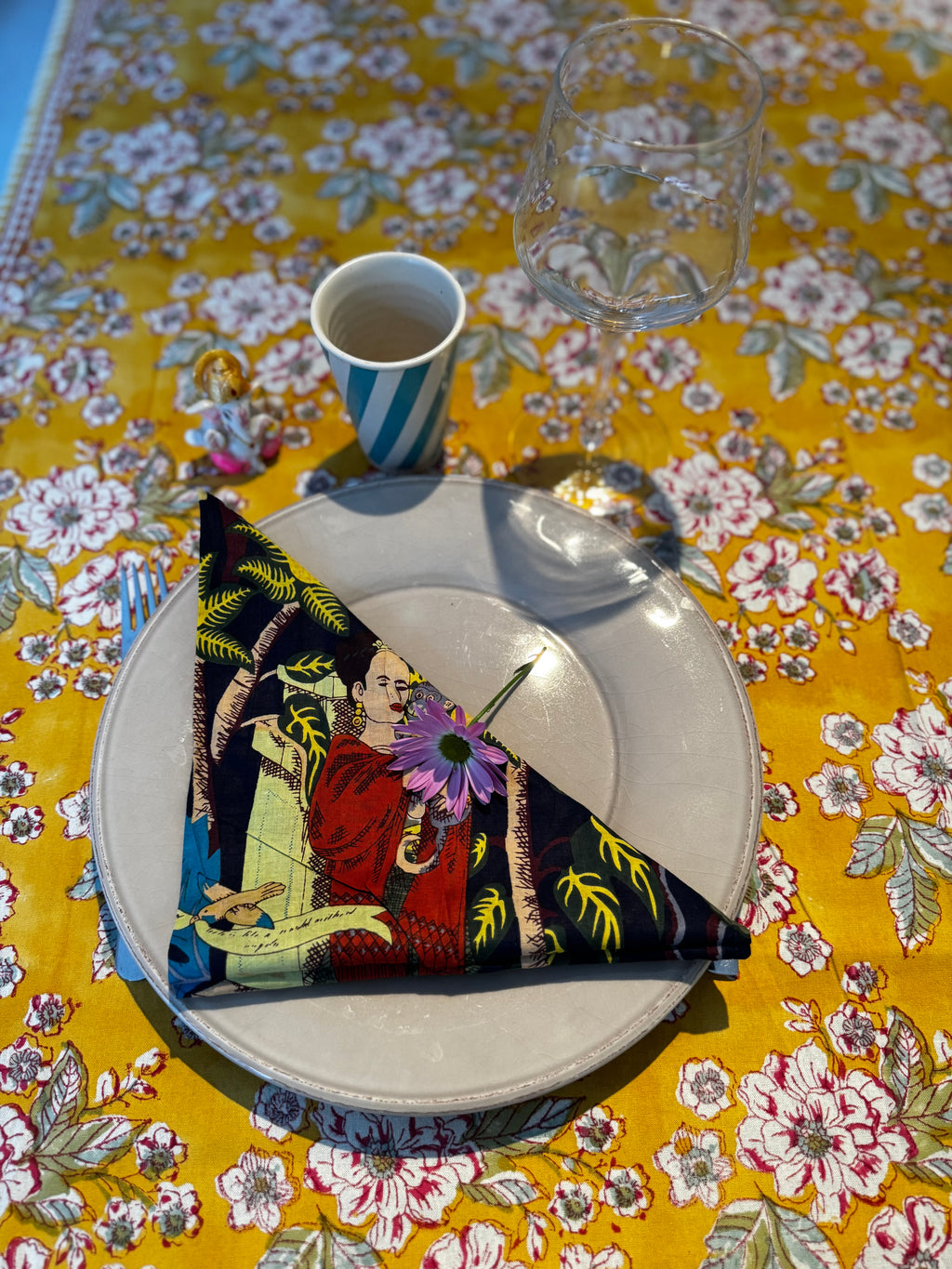 Set de 2 serviettes de table dépareillées