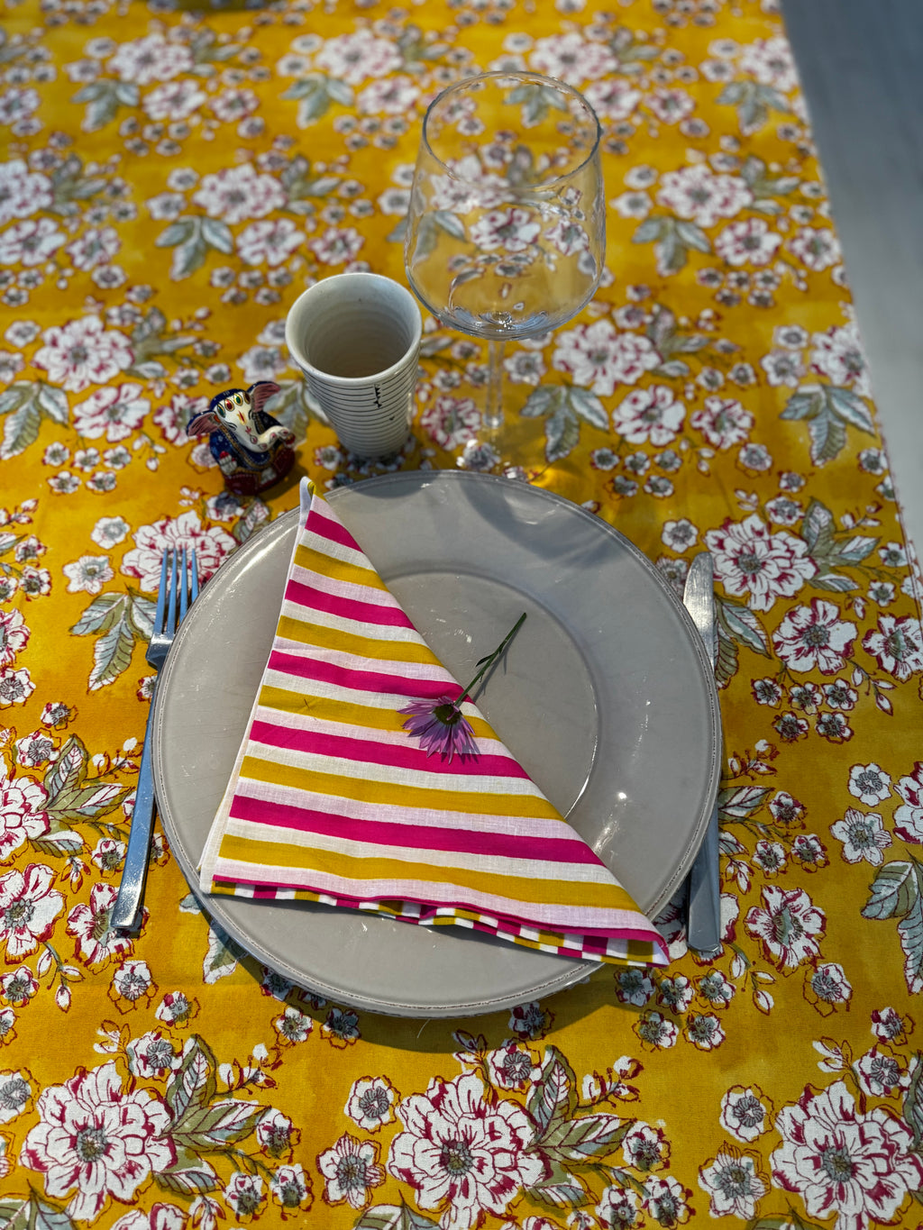 Set de 2 serviettes de table dépareillées