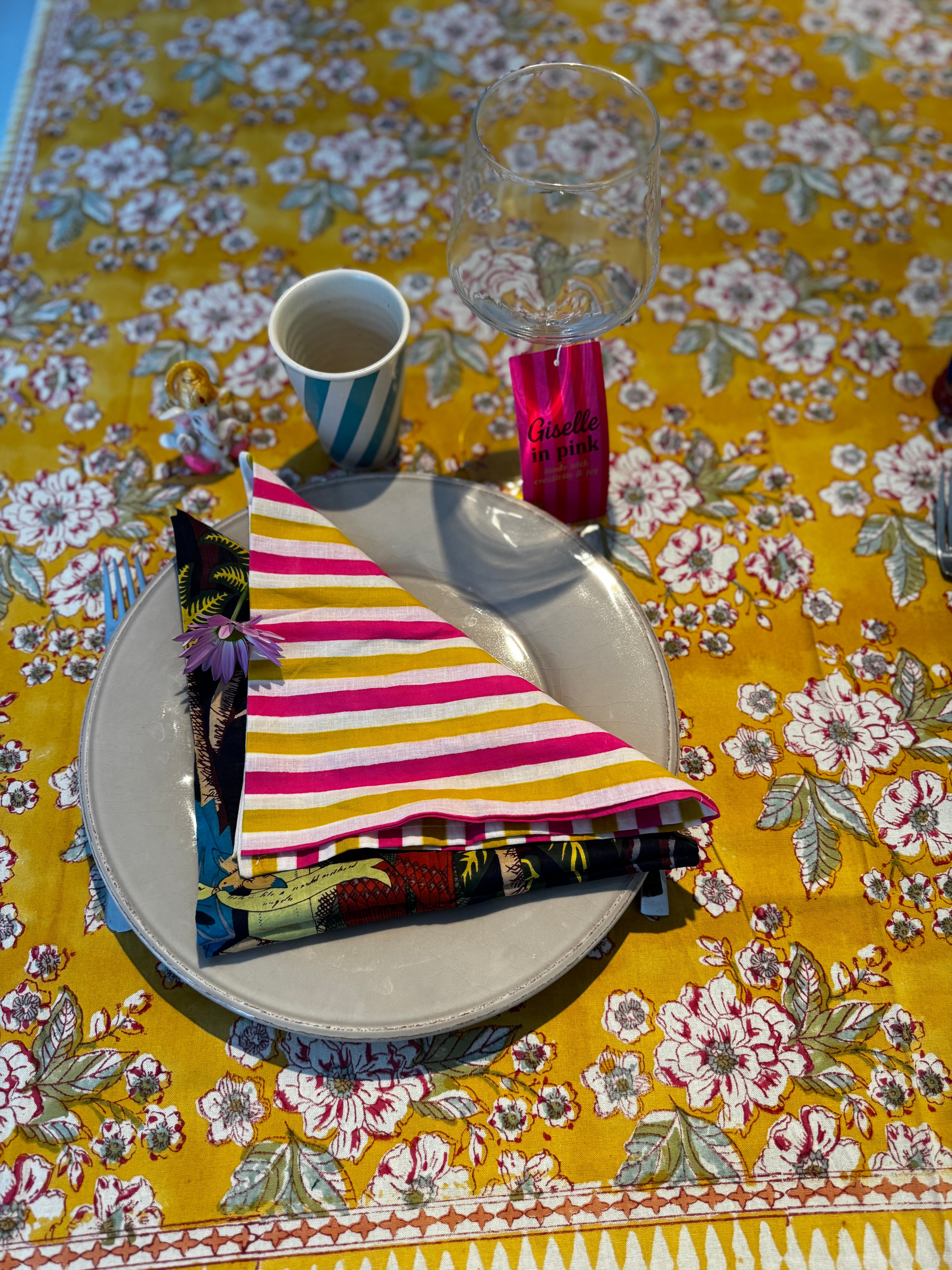 Set de 2 serviettes de table dépareillées