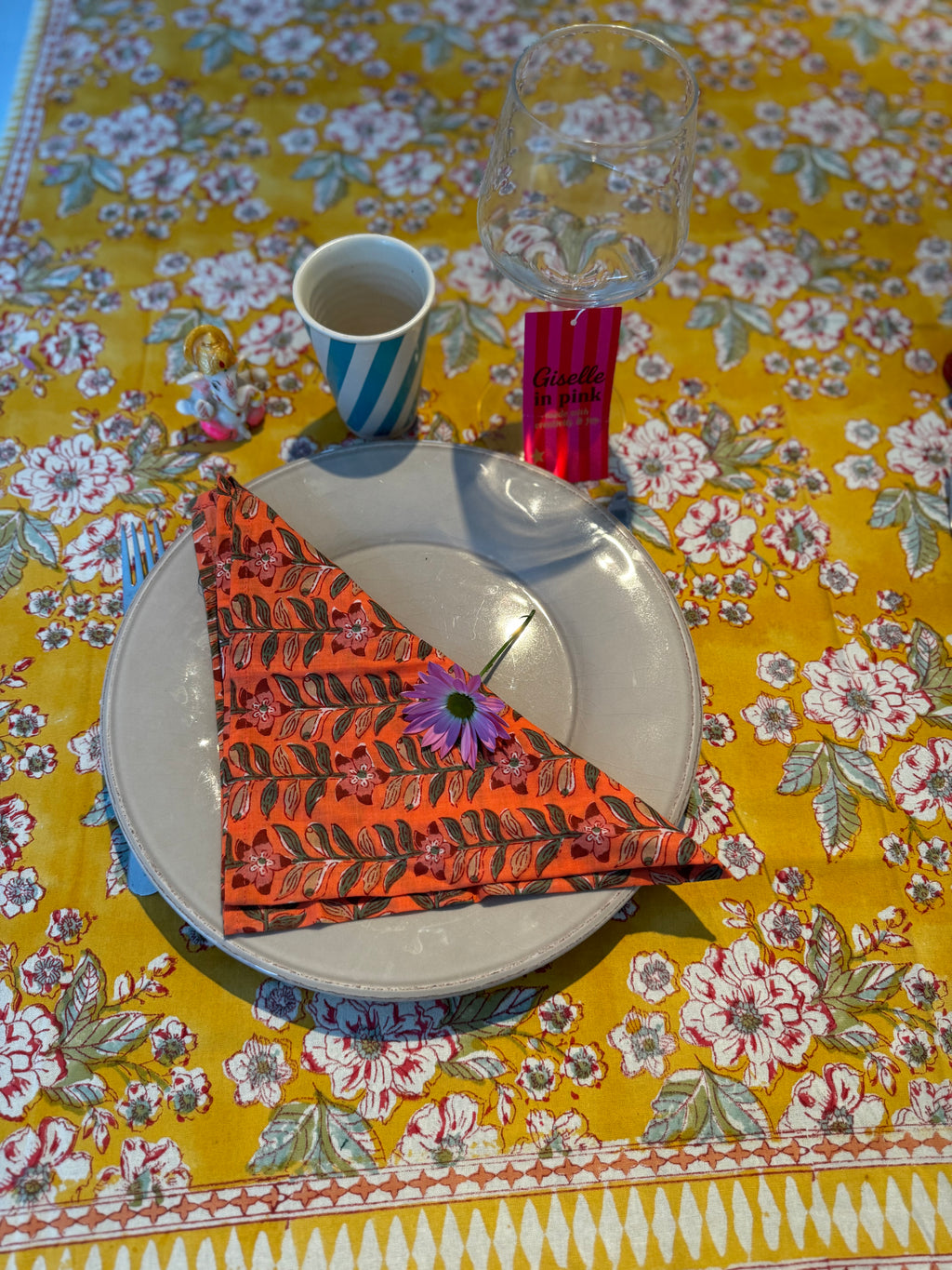 Set de 2 serviettes de table dépareillées