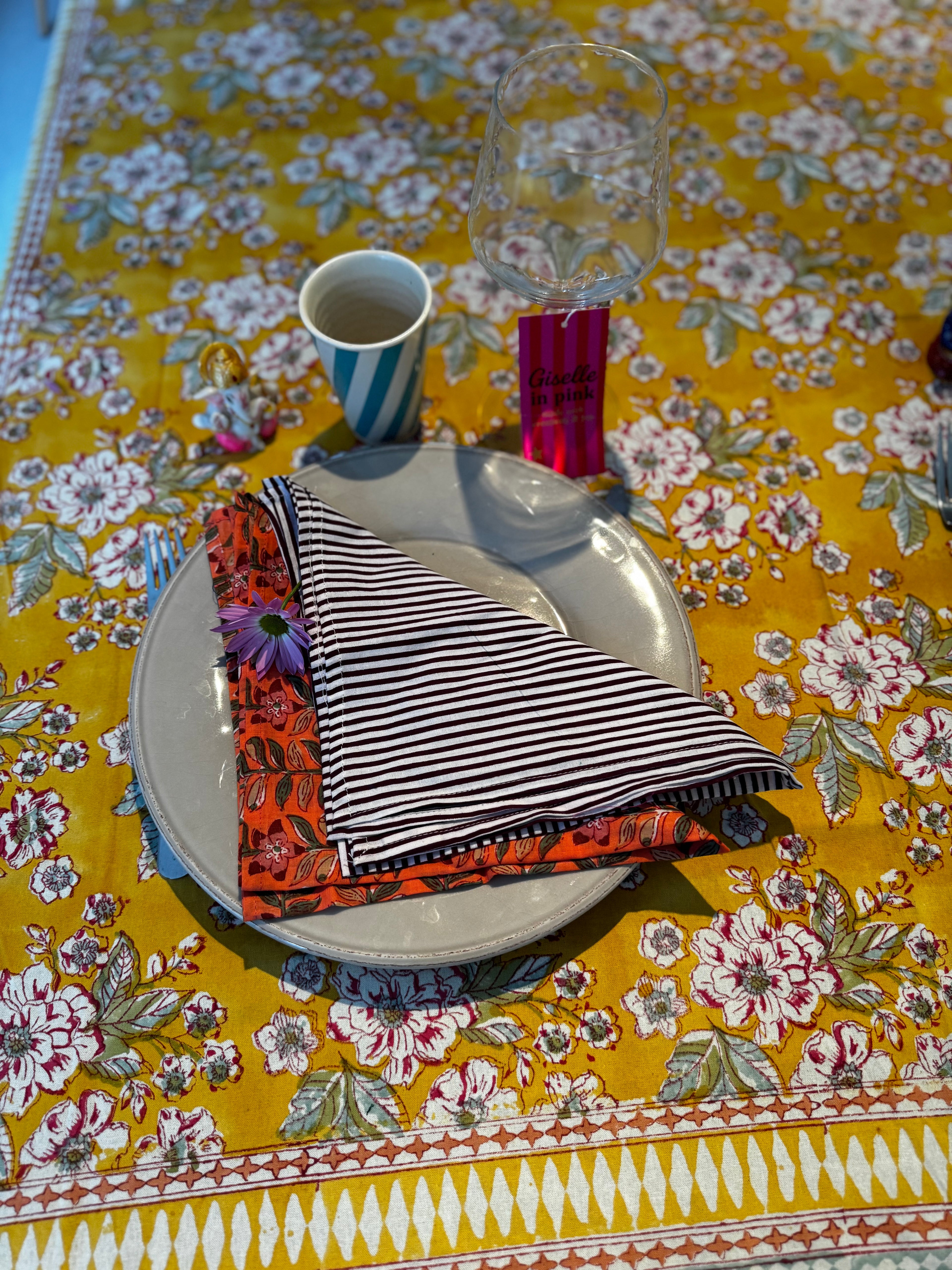 Set de 2 serviettes de table dépareillées