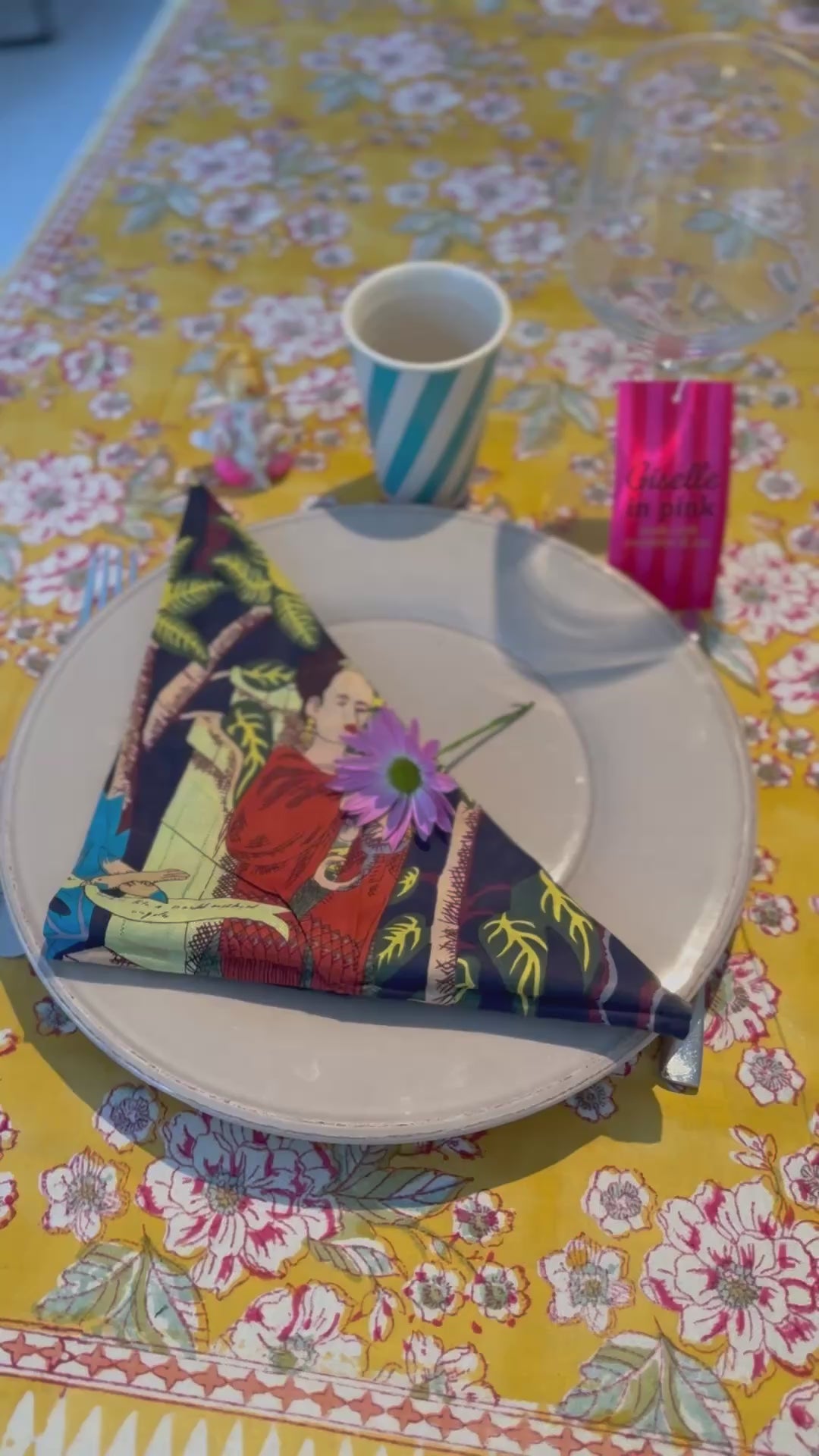 Set de 2 serviettes de table dépareillées