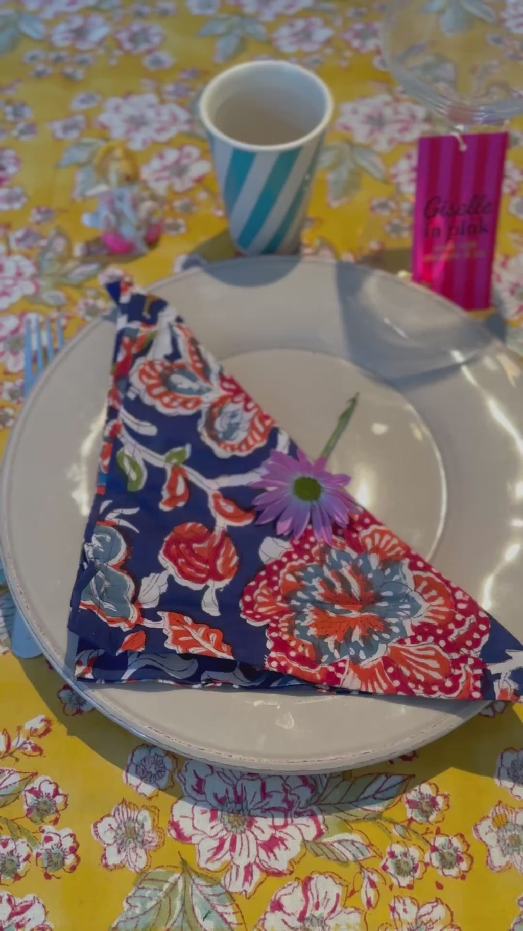 Set de 2 serviettes de table